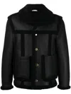 Thom Browne Shearling-trim Flight Jacket In Blue