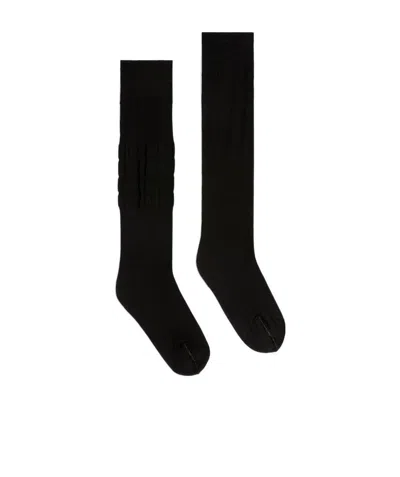 Thom Browne Sheer Knee-high Socks In Black