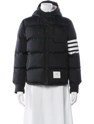 Pre-owned Thom Browne Shiny Ripstop 4-bar Nylon Down Jacket W/ Tags In Gray