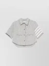Thom Browne Shirt Cotton Blend Frayed Edges