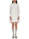 Thom Browne Open Back Twisted Shirt In White
