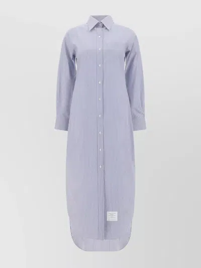 Thom Browne Shirt Dress 3/4 Sleeves In Blue