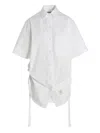 Thom Browne Distinctive Logo Patch Shirt Dress