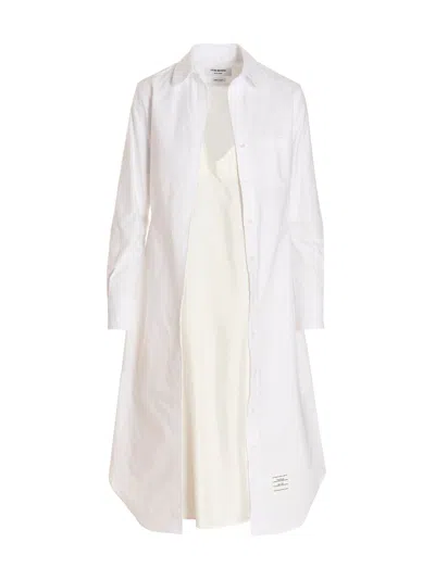 Thom Browne Shirt Dress Dresses White