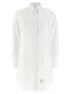 Thom Browne Short Button-down Blouse In White
