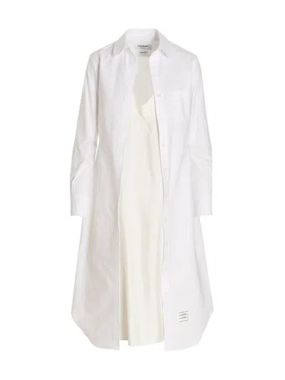 Thom Browne Shirt Dress In White