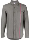 THOM BROWNE SHIRT JACKET IN DOUBLE FACE KNIT ENG RWB STRIPE,MJT497A.J0139