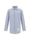 Thom Browne Light Blue Cotton Shirt In Light Blue