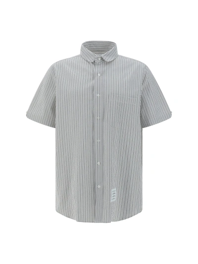 Thom Browne Shirt In Silver