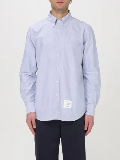 THOM BROWNE SHIRT THOM BROWNE MEN COLOR GNAWED BLUE,424468011