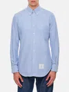 Thom Browne Light Blue Long-sleeve Button-down Shirt In Hellblau