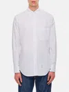 Thom Browne Signature Grosgrain Placket Shirt In White