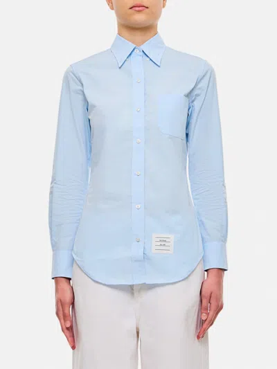 THOM BROWNE SHIRT THOM BROWNE WOMAN COLOR BLUE,F71394009