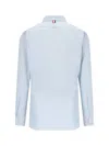 Thom Browne Extra Trim Fit Oxford Shirt With Grosgrain Trim In Blue