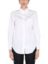 Thom Browne Women Logo Stripe Classic Shirt In White