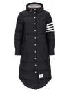 Thom Browne Navy Blue Feather Down 4-bar Coat
