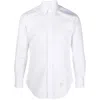 Thom Browne Classic Long Sleeves Shirt With Cf Gg Placket In Solid Poplin Clothing