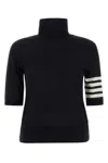 Thom Browne Fine Merino Wool Short-sleeve Turtleneck Sweater