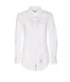 Thom Browne Women Logo Stripe Classic Shirt In White