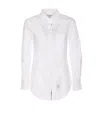 Thom Browne Women Logo Stripe Classic Shirt In White