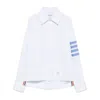 Thom Browne Striped Shirt In Blue
