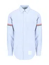 Thom Browne Man Shirt Light Blue Size 2 Cotton In Blue