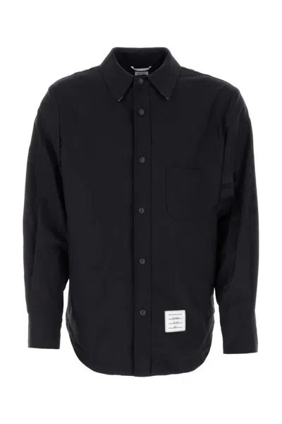 Thom Browne Cotton Shirt In Dark Blue