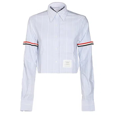 THOM BROWNE SHIRTS BLUE AND GREEN
