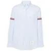 Thom Browne Striped Buttoned Shirt In Multicolor