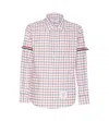 Thom Browne Iii Checked Pattern Shirt With Chest Pocket In Multicolour