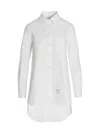 Thom Browne Oxford Cotton Mini Shirt Dress In White