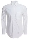 Thom Browne Long-sleeve Button-down Oxford Shirt In White