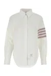 Thom Browne 4-bar Long-sleeved Shirt In White