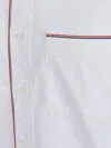 Thom Browne Rwb-trim Cotton Shirt In White