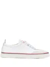 Thom Browne Lo-top Trainer On Rwb Cupsole In Rubberi Mfd137a06107 100 In White