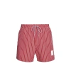 Thom Browne Stripe Nylon Swim Trunks In Multi