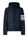 Thom Browne Short Down Jacket In Blue