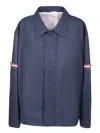Thom Browne Striped Details Jacket In Deep Blue
