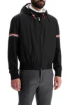Thom Browne Short Jacket With Tricolor Inserts In Black