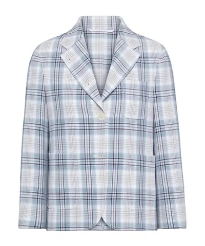 THOM BROWNE SHORT PLAID BLAZER