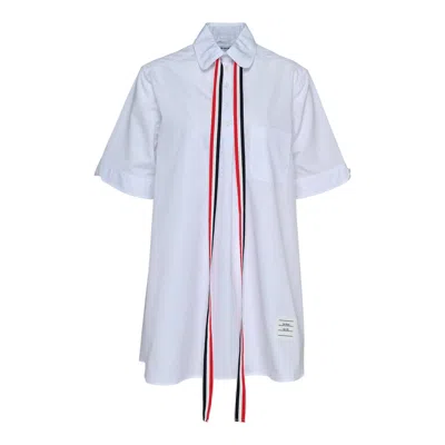 Thom Browne Short Sleeve Blouson Shirt Women In Blue