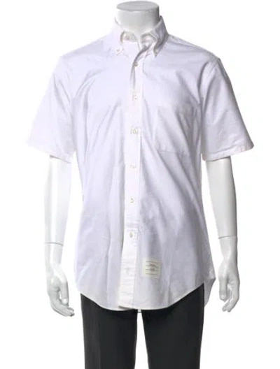 Pre-owned Thom Browne Short Sleeve Dress Shirt In White