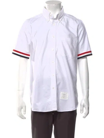 Pre-owned Thom Browne Short Sleeve Dress Shirt In White