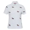 Thom Browne Thom Browne Cotton Polo Shirt With Embroidered Horses In White