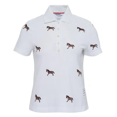 THOM BROWNE SHORT SLEEVE HORSE POLO