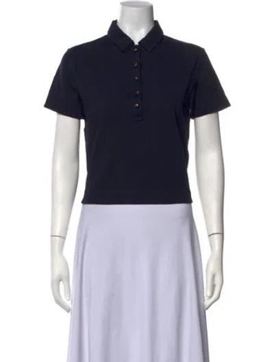 Pre-owned Thom Browne Short Sleeve Polo In Blue