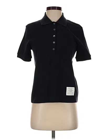 Pre-owned Thom Browne Short Sleeve Polo Shirt In Black