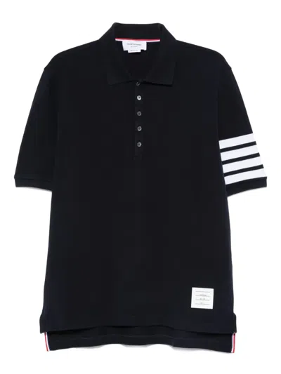 Thom Browne Short-sleeve Polo Shirt In Black