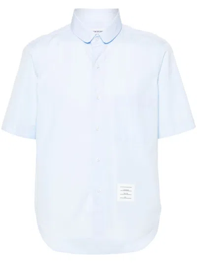 Thom Browne Short-sleeve Poplin Shirt In Multi