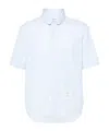 Thom Browne Cotton Shirt With Chest Pocket And Collar In White